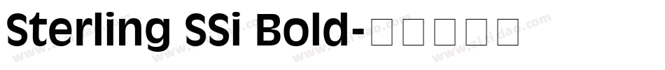 Sterling SSi Bold字体转换